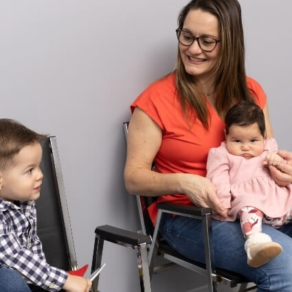 Adjusted Health patients in waiting area