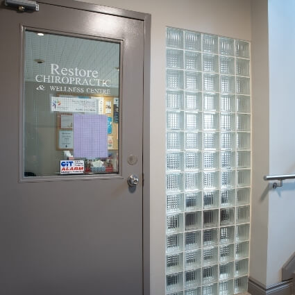 Restore Chiropractic & Wellness Centre office door