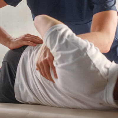 Chiropractic lower-back adjustment