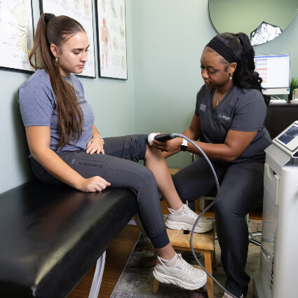 Patient receiving treatment