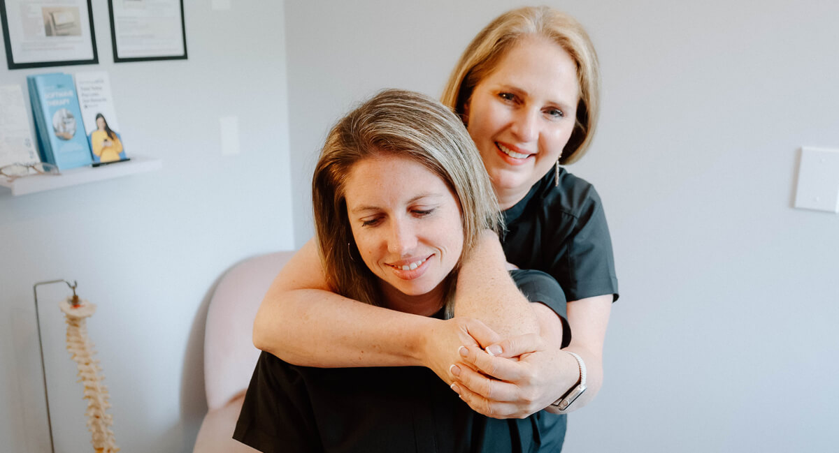 Shoulder adjustment at Riversedge Wellness by Dr. La Grange