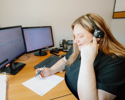 Riversedge Wellness receptionist on a call with a Old Town patient