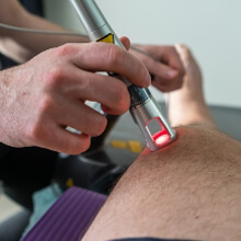 laser therapy on leg