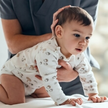 adjusting baby