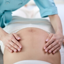 hands on pregnant belly