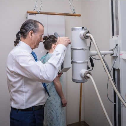 patient having xrays taken