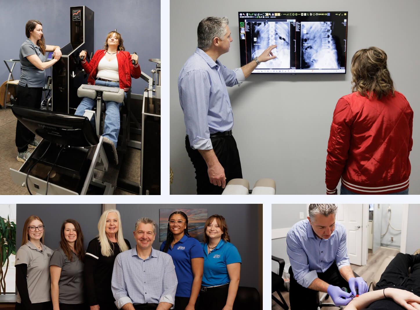 Back Pain Clinic photo collage