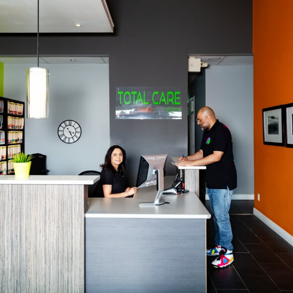 Surrey patient checking in at Total Care Health
