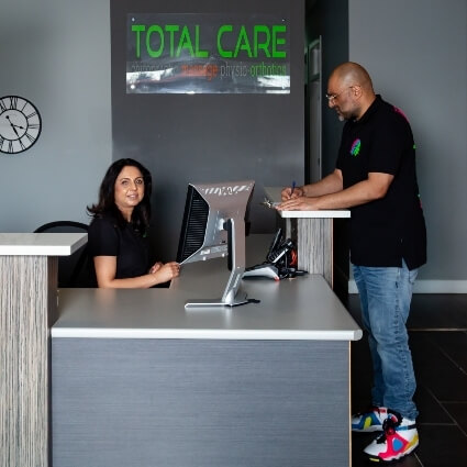 Surrey patient checking in at Total Care Health