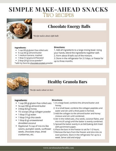 snack recipes for school