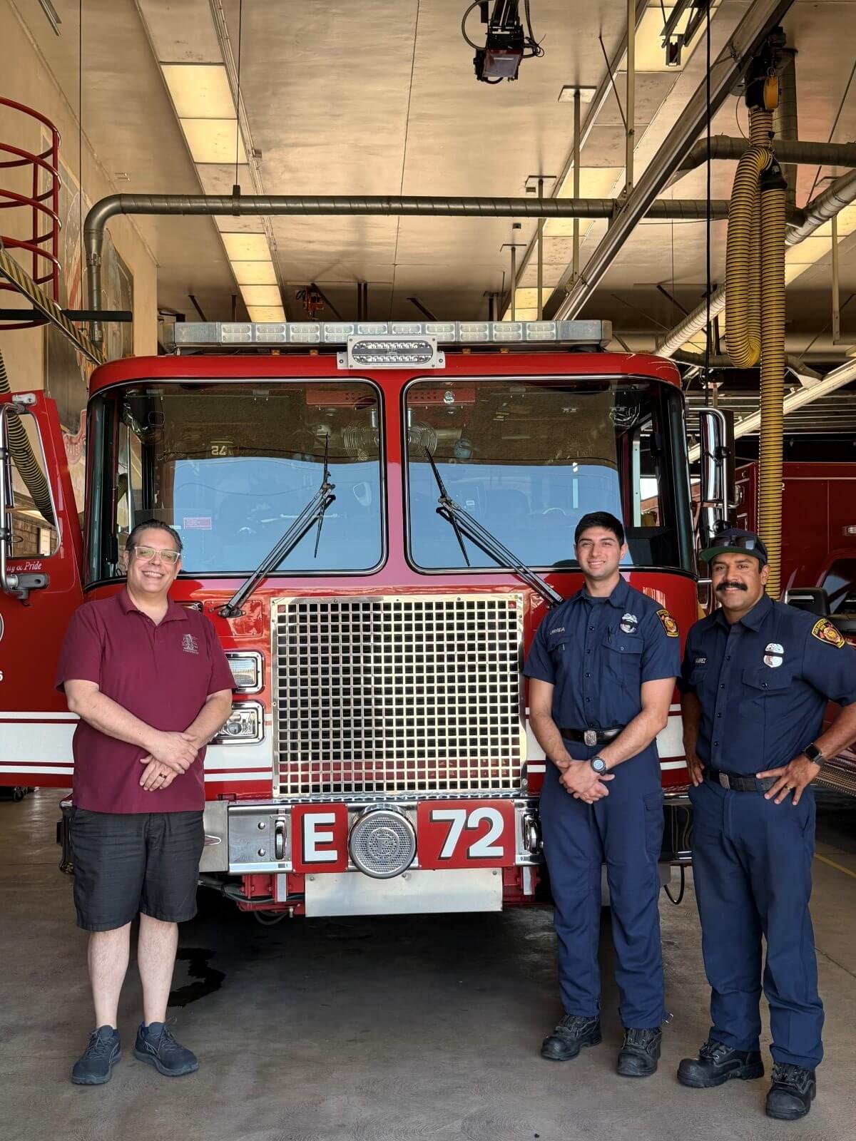 Dr. Michael Wohlmaker visiting Los Angeles Fire Department Station 72