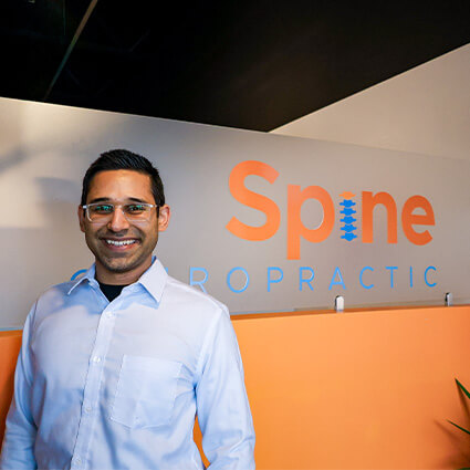 Flowery Branch Chiropractor at front desk