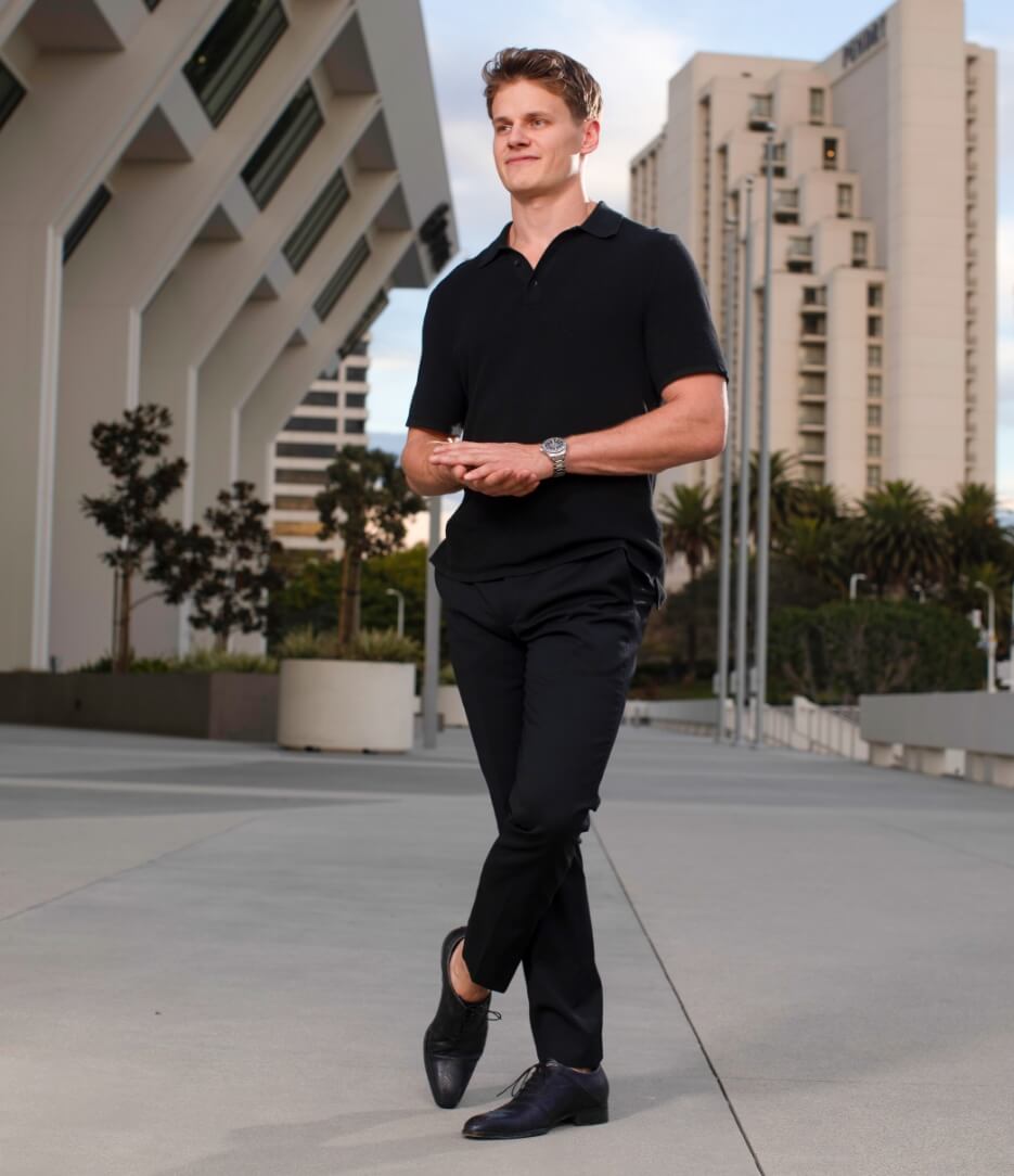 Dr. Brock standing outside