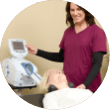 using equipment on patient