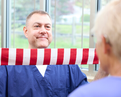 Dr. Tim doing a thomas test