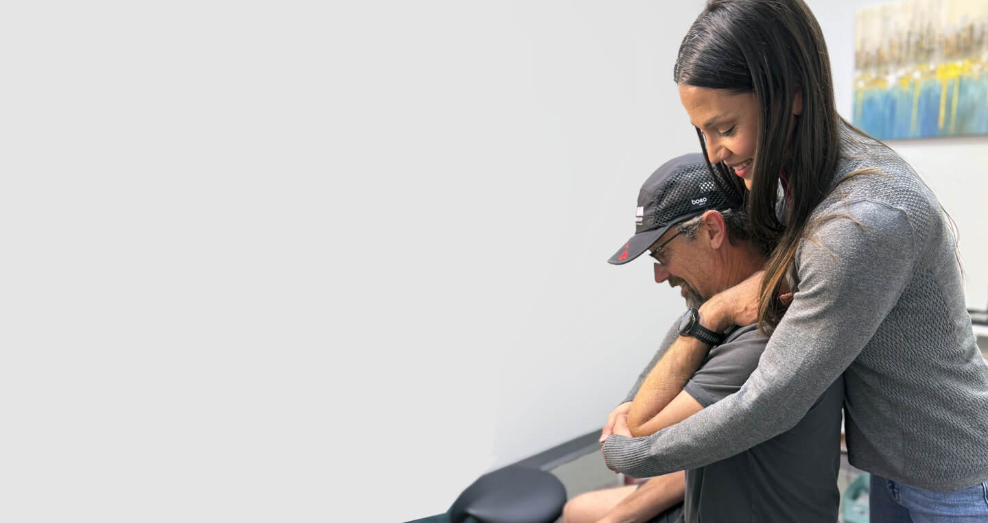 Anderson chiropractor Dr Sarah adjusting patients back