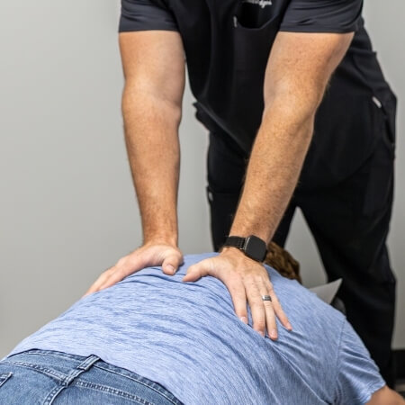 closeup of back adjustment