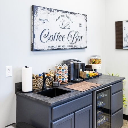 coffee bar area