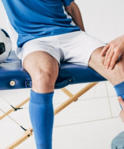 Young athlete treated with chiropractic care