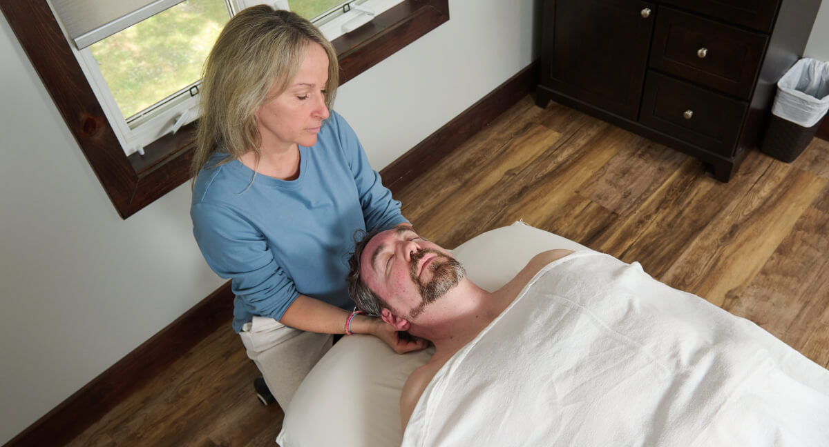 Osteopathy treatment used on neck