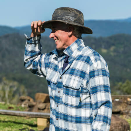Farmer out in a field