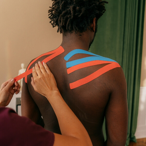 Kinesio tap used on male patient