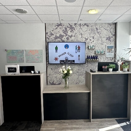 Optimal Align Chiropractic reception area