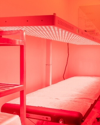 Red Light Therapy treatment room at Life Force Chiropractic + Wellness
