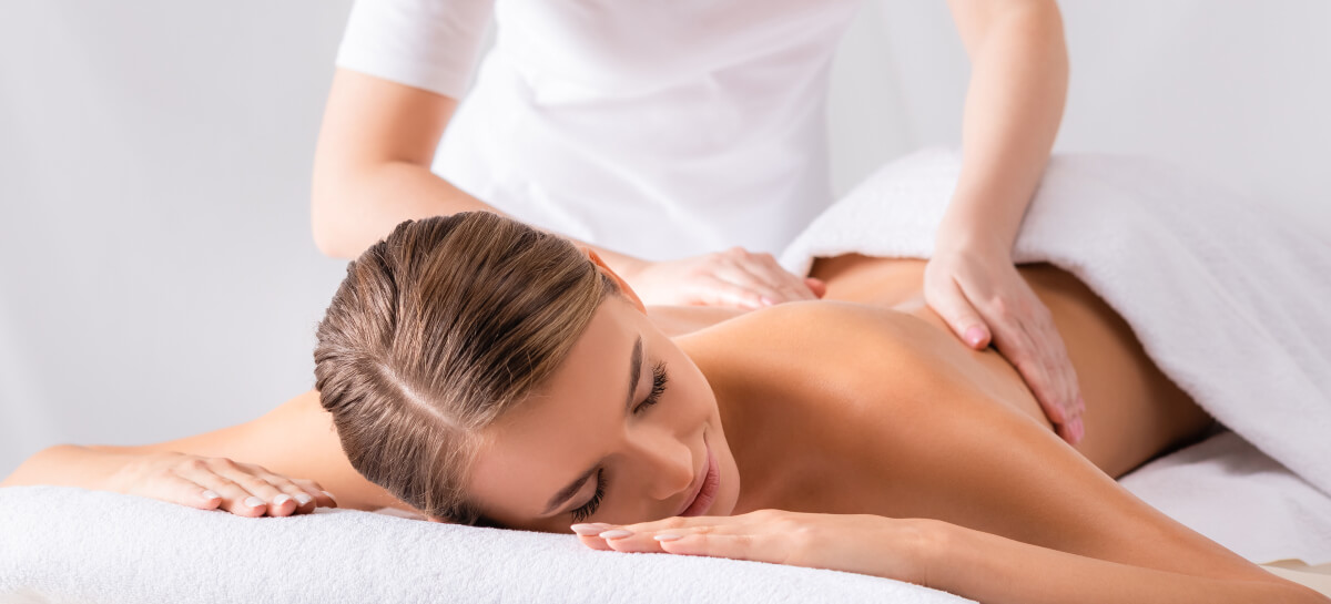 Female patient receiving a massage