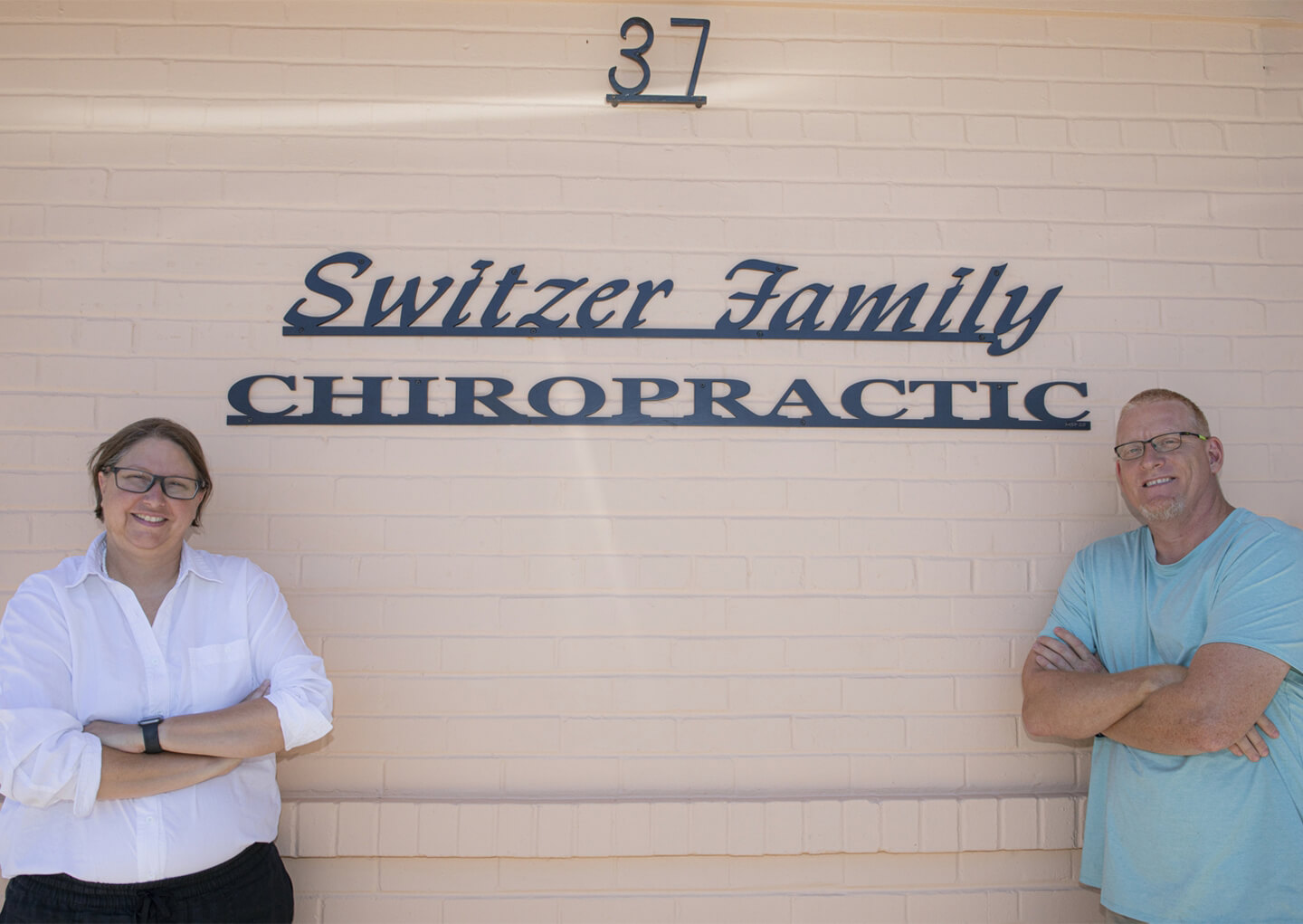 Dr. Michelle Rupe-Switzer and Paul Switzer team photo