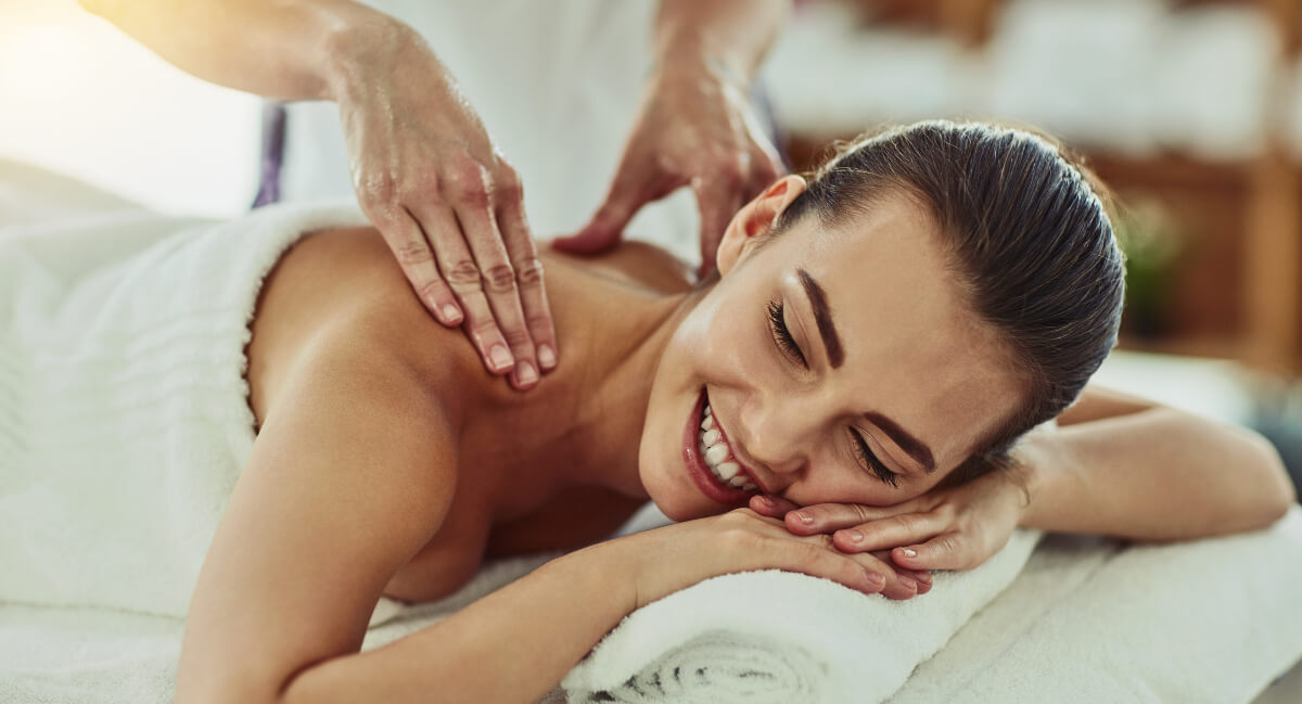 Female patient receiving a massage
