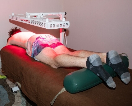 Patient treated with Red Light Therapy