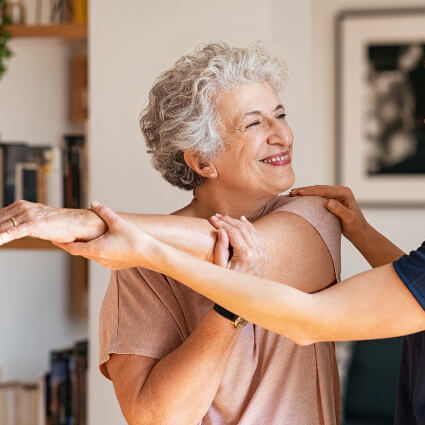 Therapeutic exercises used to treat female patient