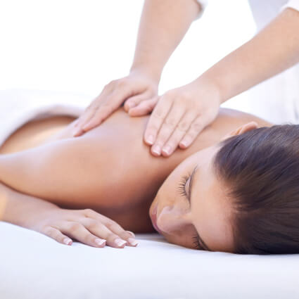 Female patient receiving a massage