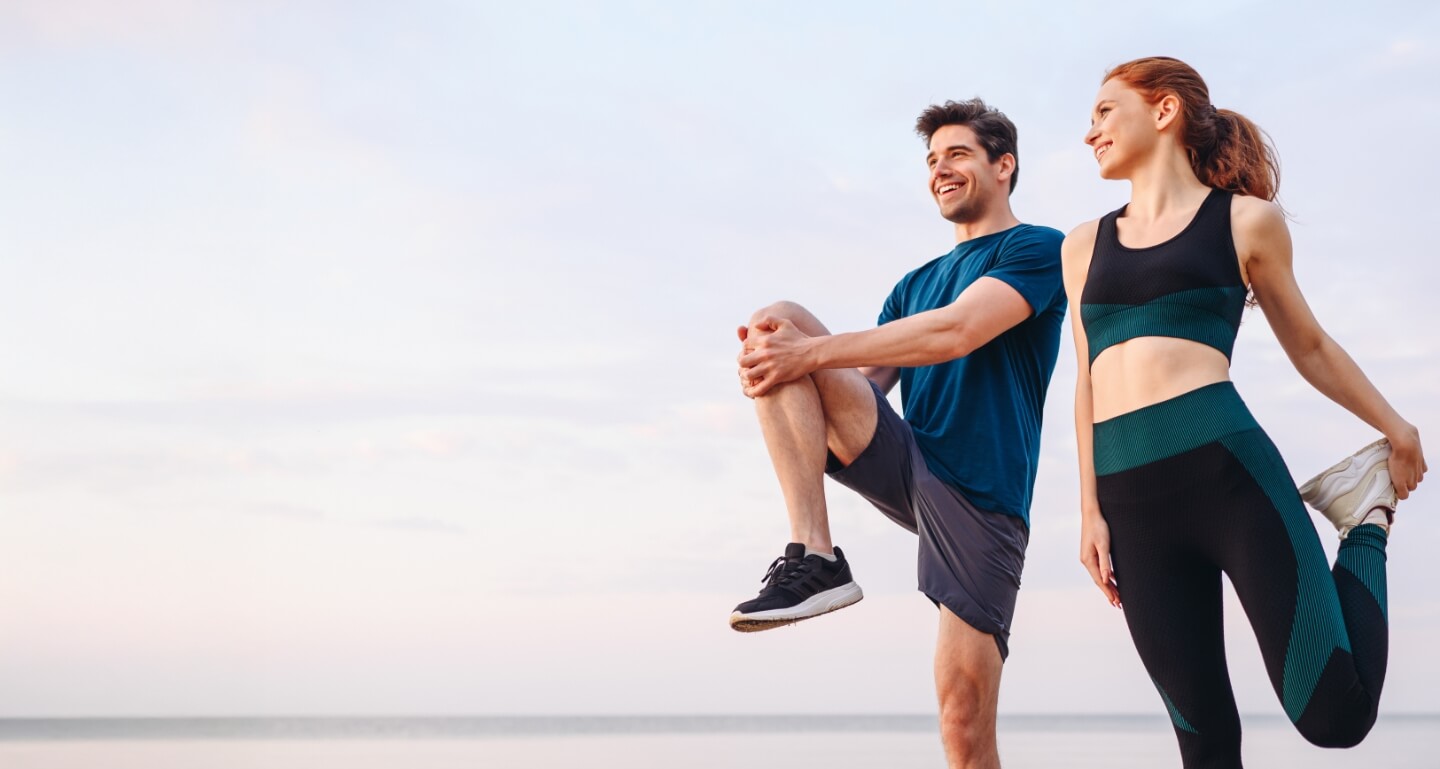 couple stretching