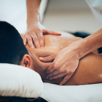 Massage Therapy used to treat male patient