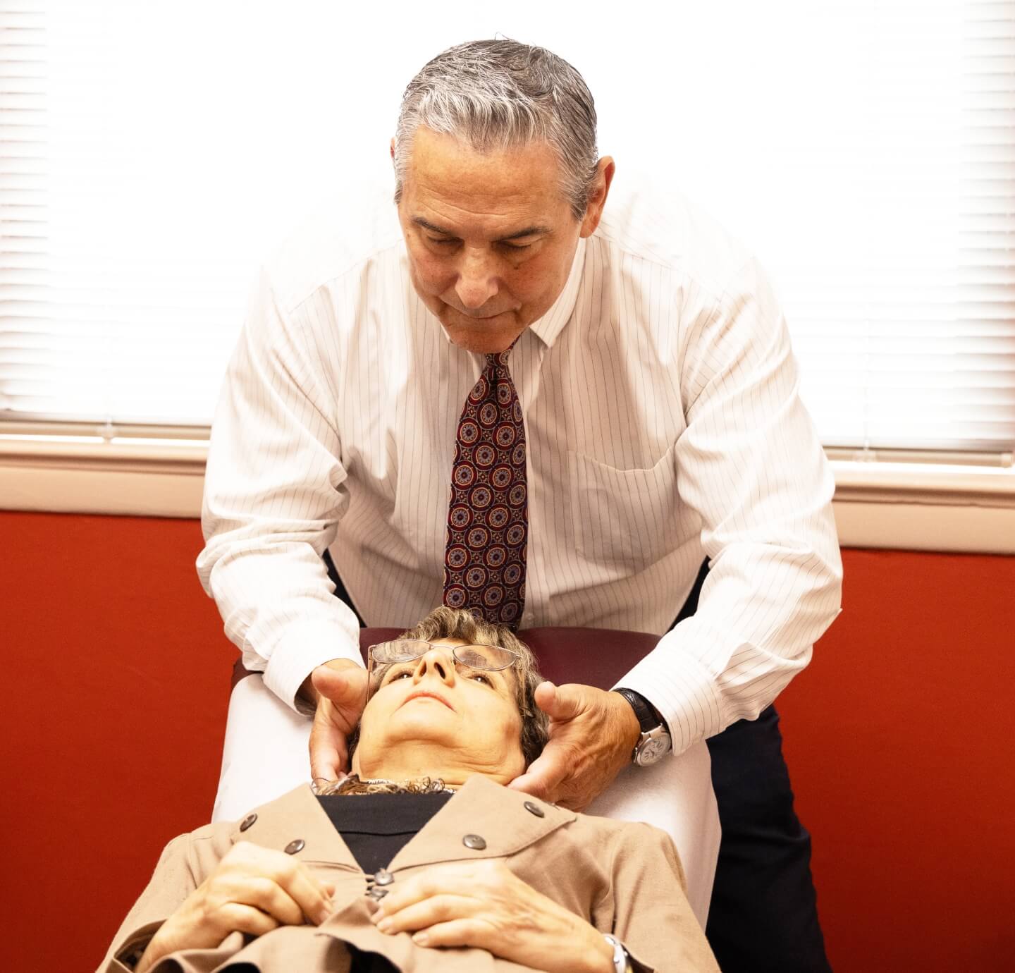 Yonkers chiropractor Dr. James Striano adjusting patient