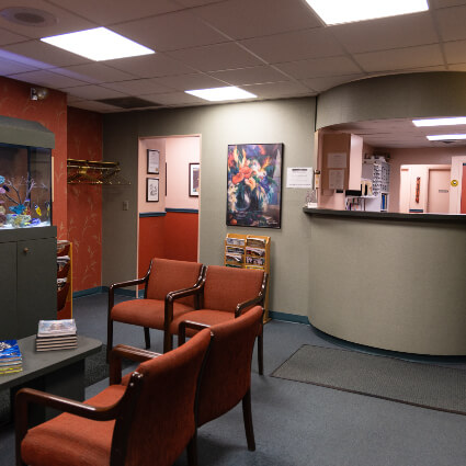 New Patients Reception desk