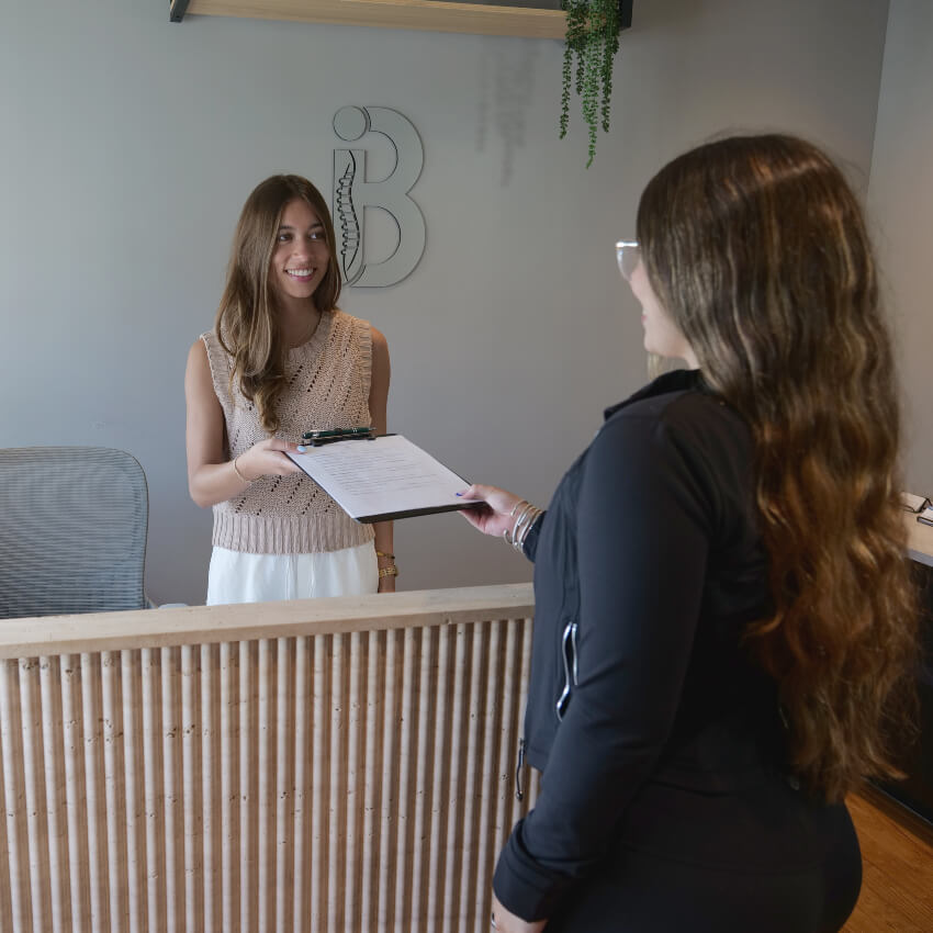 checking in at front desk