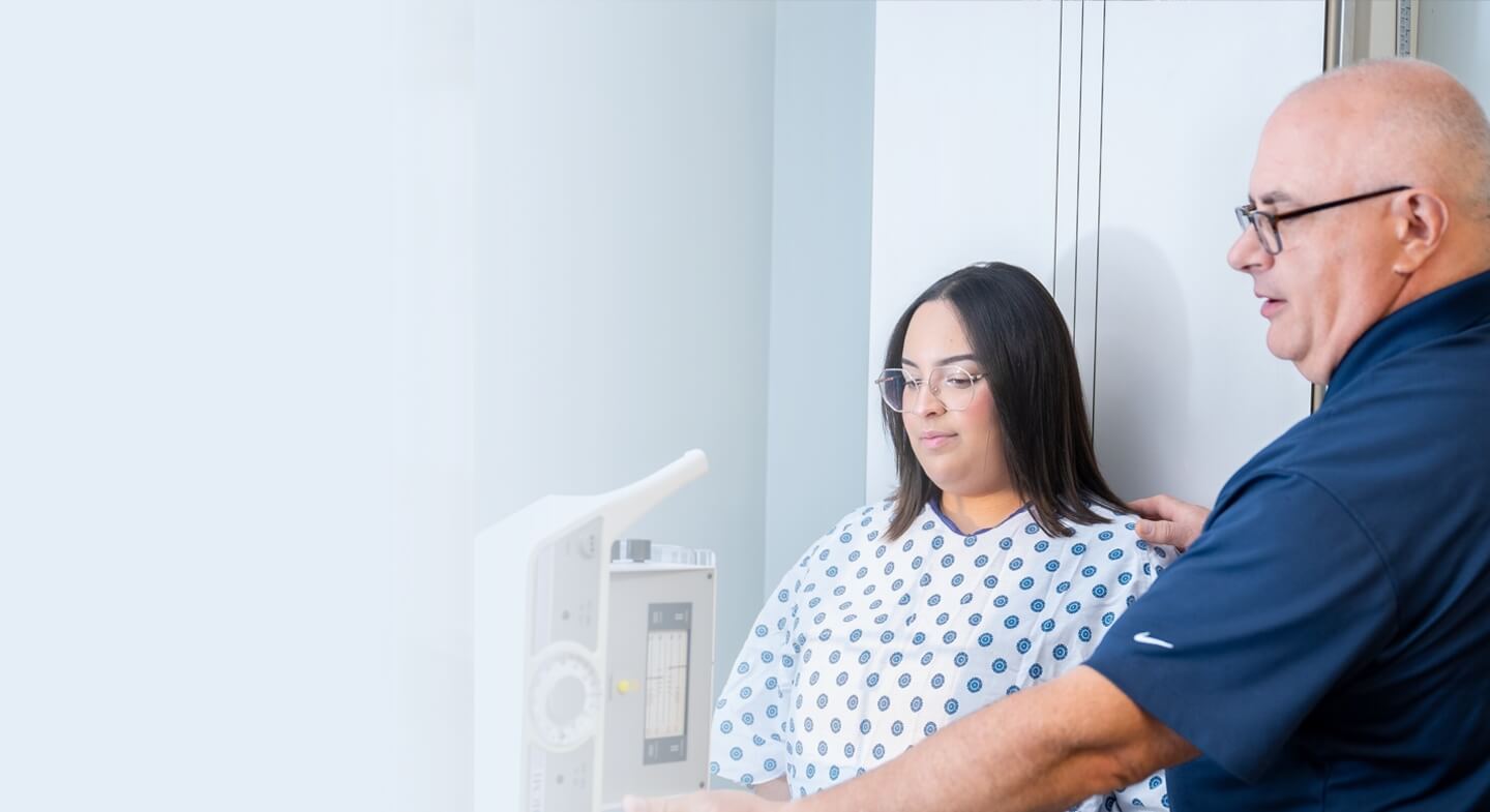 Webster chiropractor Dr Page taking patients xrays