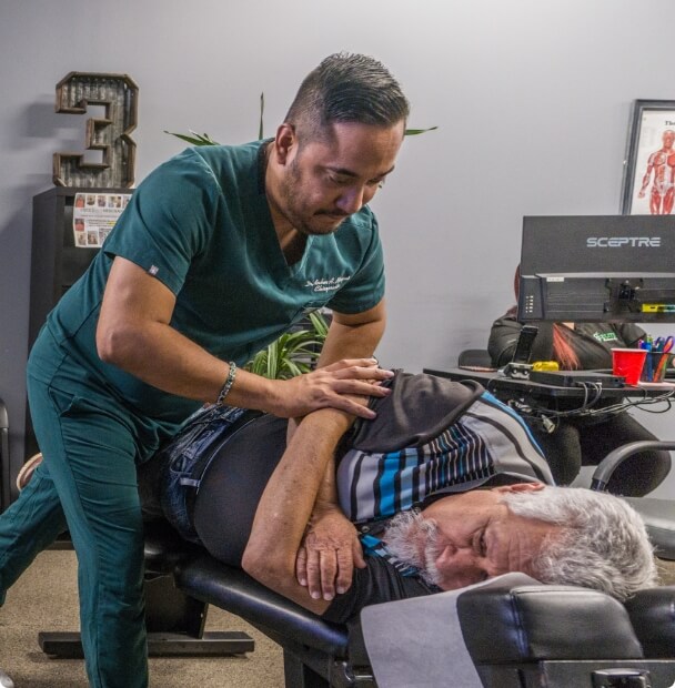 patient getting check