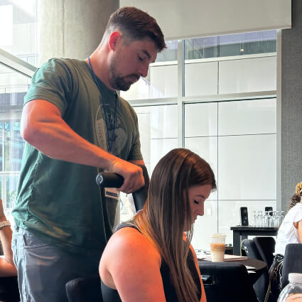 Patient receiving chiropractic treatment