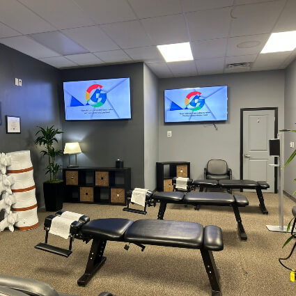 chiropractic treatment room