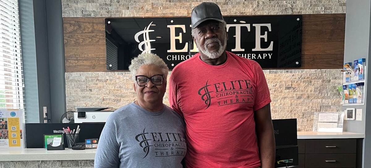 Elite Chiropractic & Therapy patients standing at reception