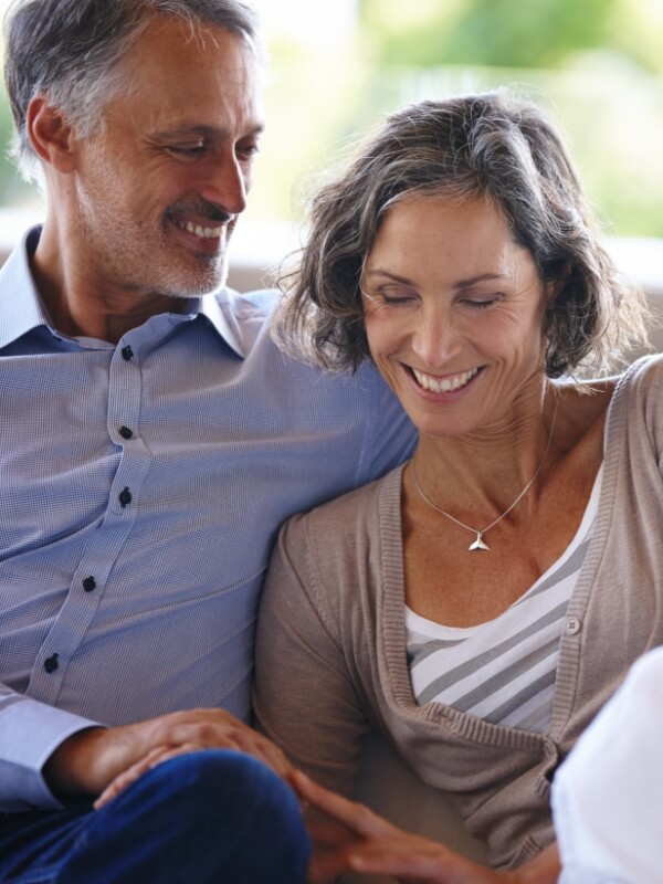 Smiling married couple 