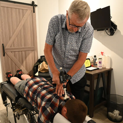 Activator on child's neck