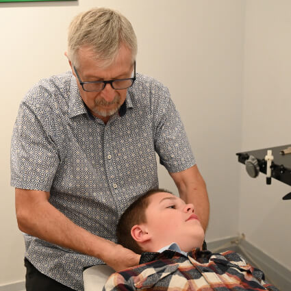 Adjusting child's neck