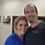 Dr. Clay Gross and patient