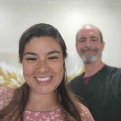 Happy patient smiling