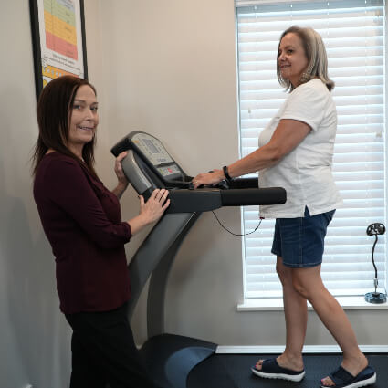 woman on treadmill